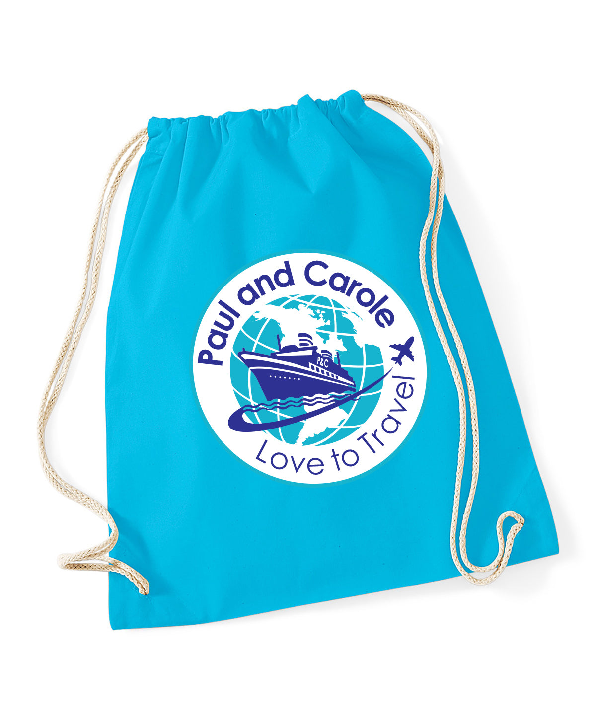 Lightweight Drawstring Gymsack - Surf Blue