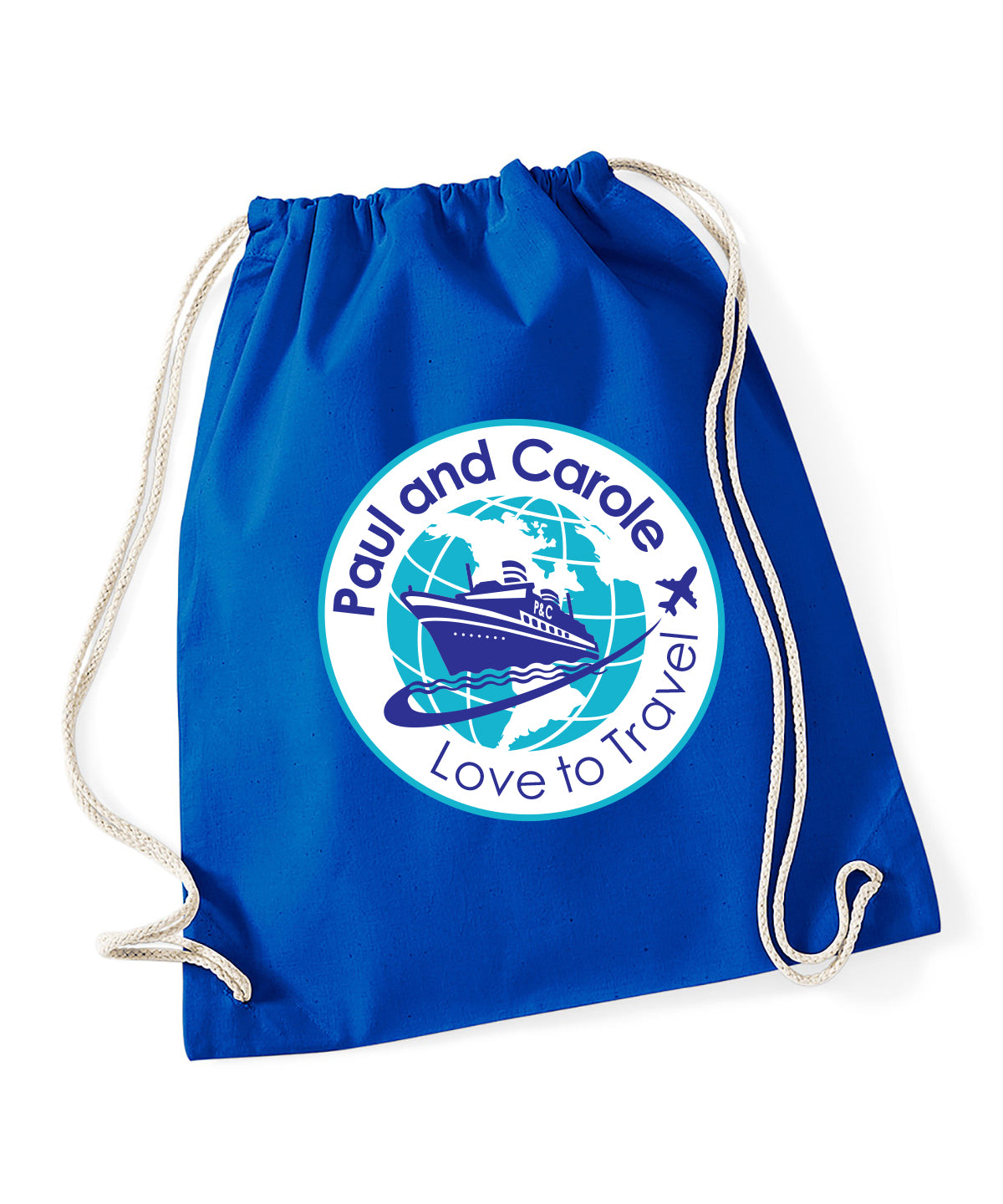Lightweight Drawstring Gymsack - Bright Blue